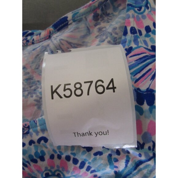 Lilly Pulitzer Dress Medium Babydoll Mini Tiered Seashell Nautical - Picture 11 of 11